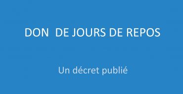 Don de jours de repos : décret publié