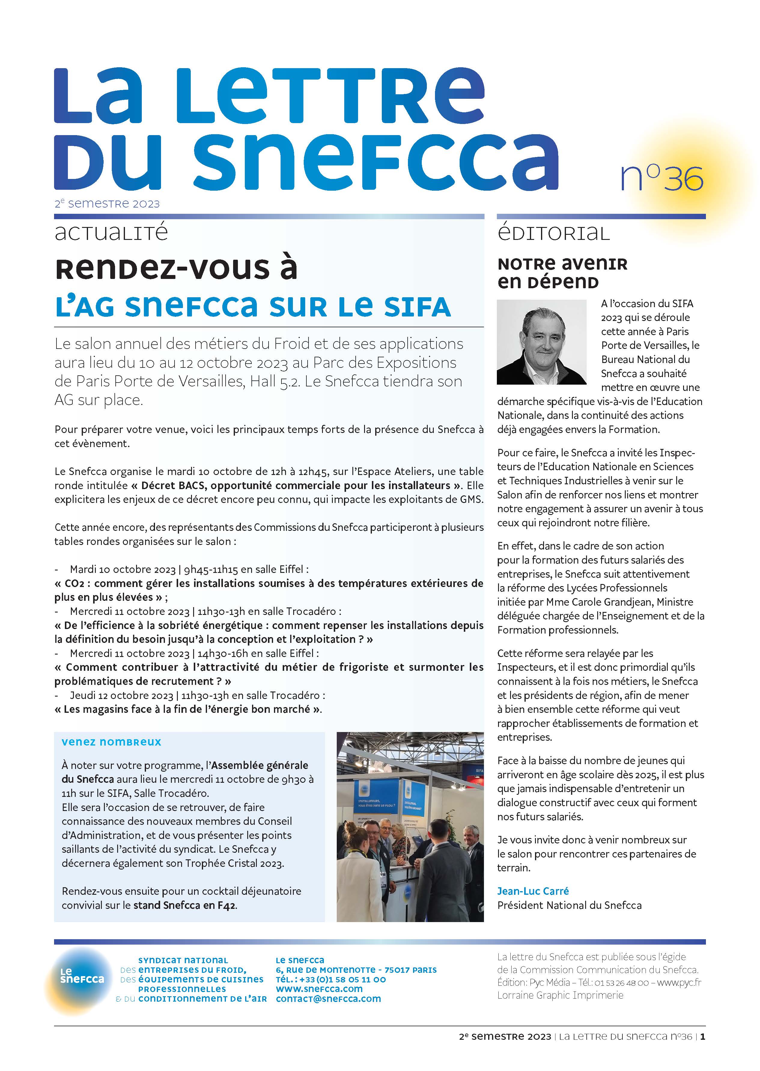 Lettre du Snefcca n°36